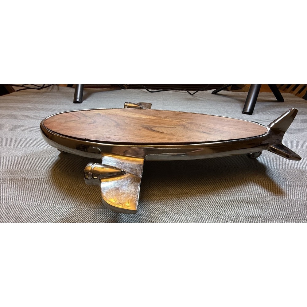 Airplane Cheese Board, Nickel Plated Frame, by Godinger